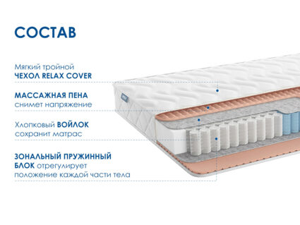 Матрас Димакс Relmas Light 3Zone 40