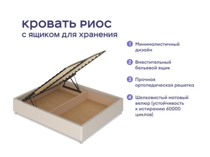 Кровать Димакс Риос с п/м + матрас Базилик Энерджи 26 Медиум Массаж 1472