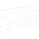 Диван Сонум Dario Рогожка голубой