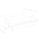 Диван Сонум Dario Рогожка голубой