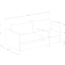 Диван Сонум Remy Микровелюр кремовый